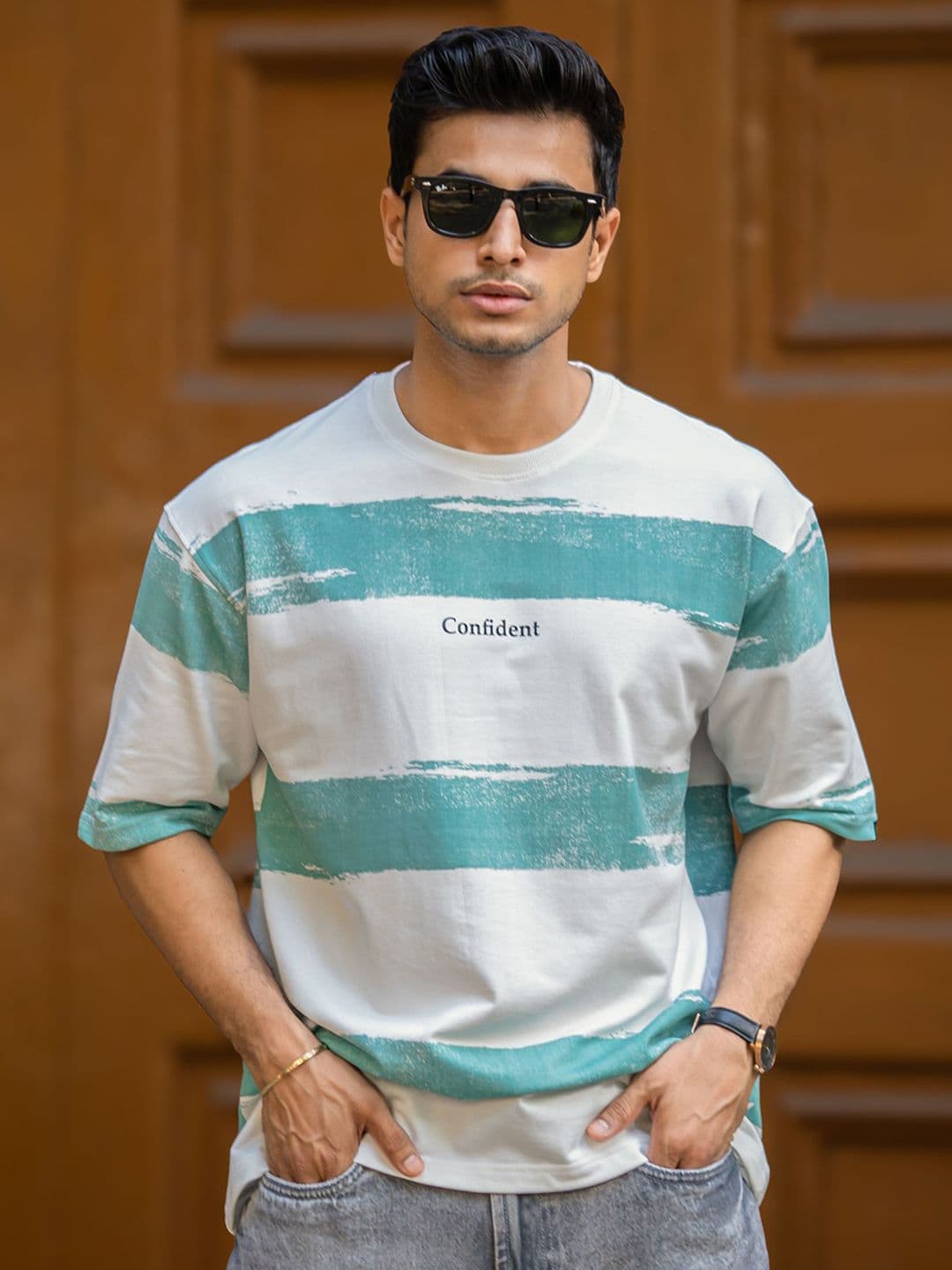 Maniac Men Striped Round Neck T-shirt - view 1