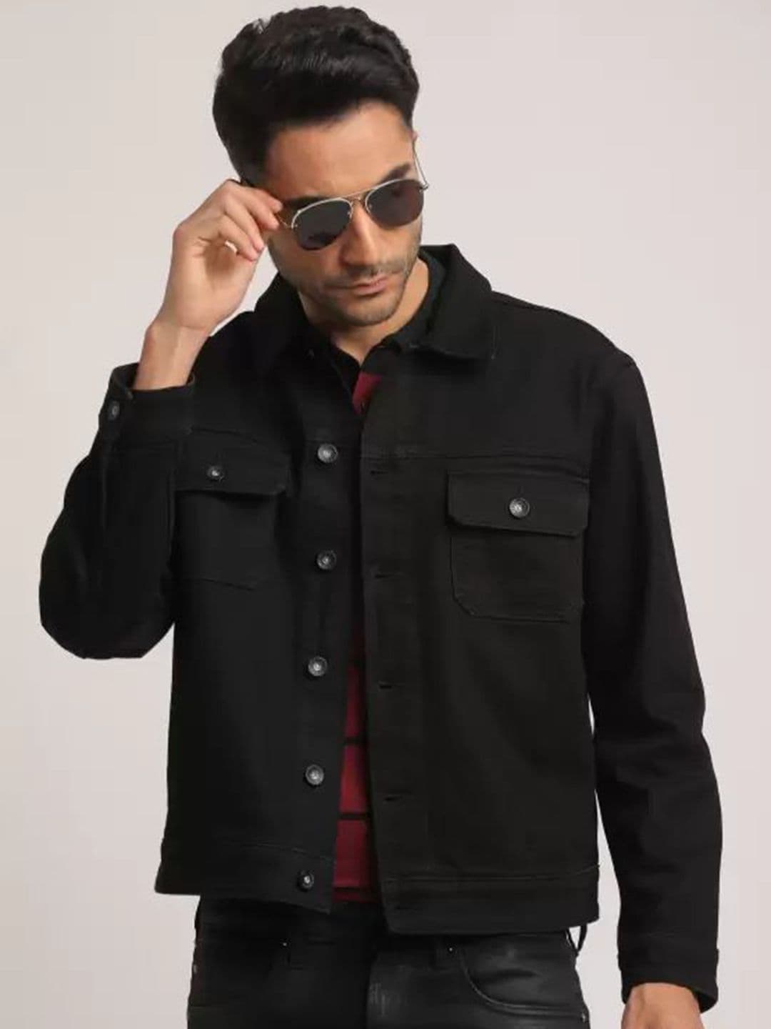 KLIZEN Men Denim Jacket with Patchwork - view 1
