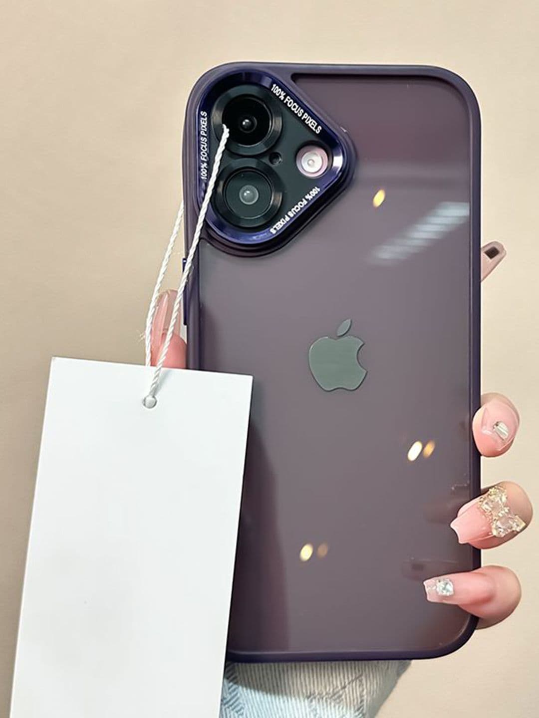 Luxury Kase Solid iPhone 16 Plus Transparent Camera Protection Slim Fit Design Back Case - view 1