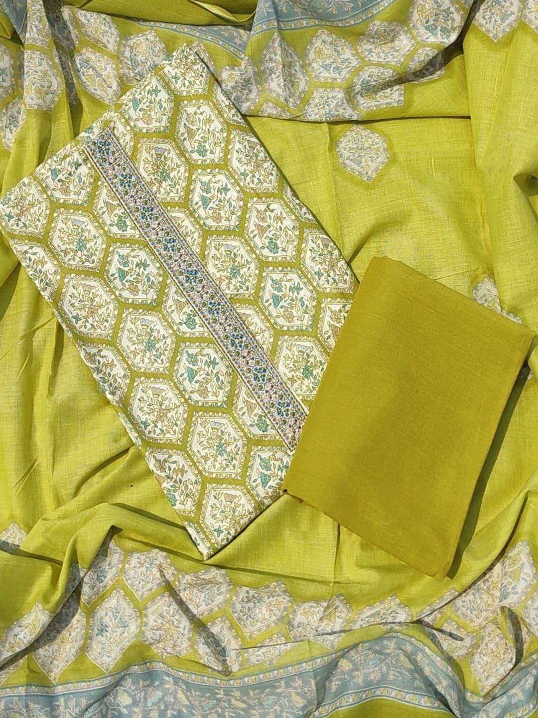 GC 80 BY GAURI COLLECTION Floral Printed Pure Cotton Unstitched Dress Material - view 1