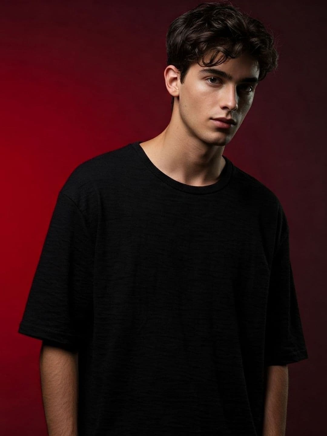 SMAN Men Solid Oversized Cotton T-shirt - view 1