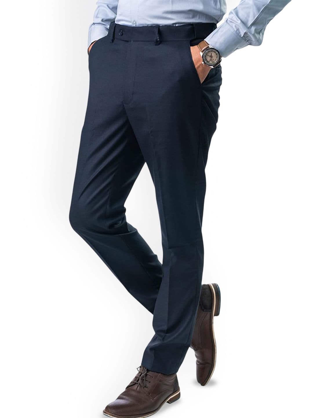 SWISS HORN Men Easy Wash Formal Trousers - view 1