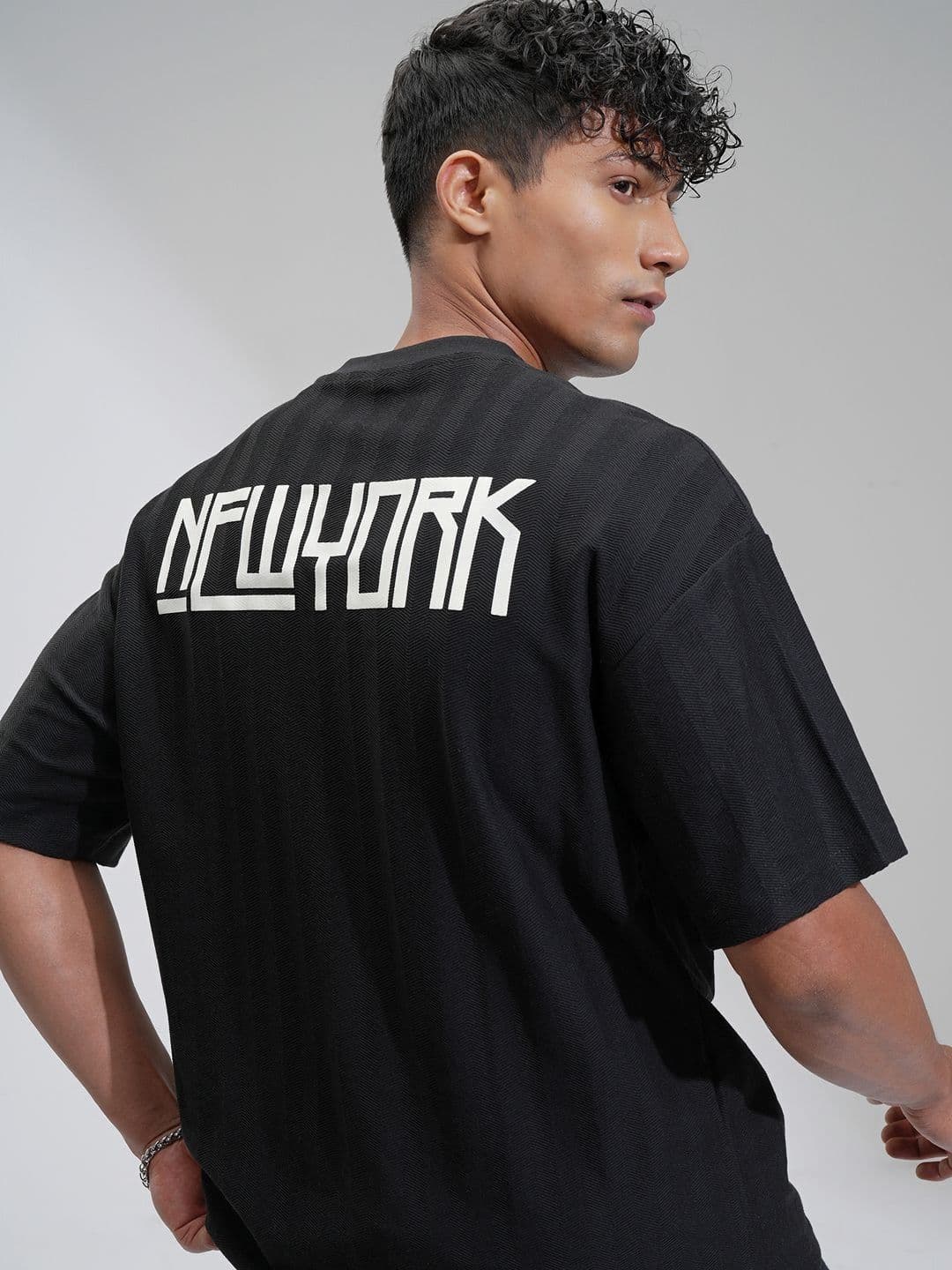 HIGHLANDER Men Drop-Shoulder Sleeves Oversized T-shirt - view 1