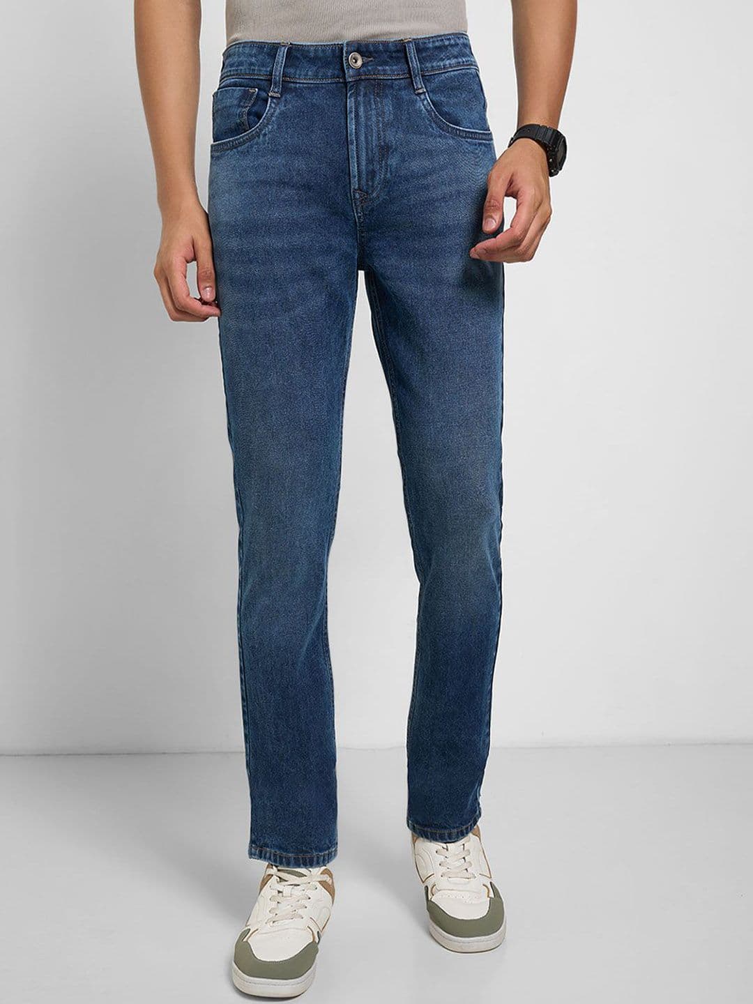 SF JEANS by Pantaloons Men Slim Fit Mid-Rise Light Fade Non Stretchable Jeans - view 1