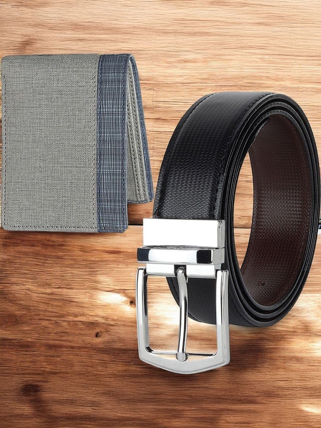 The Roadster Lifestyle Co Men Leather Accessory Gift Set Of Wallet and Belt - view 1