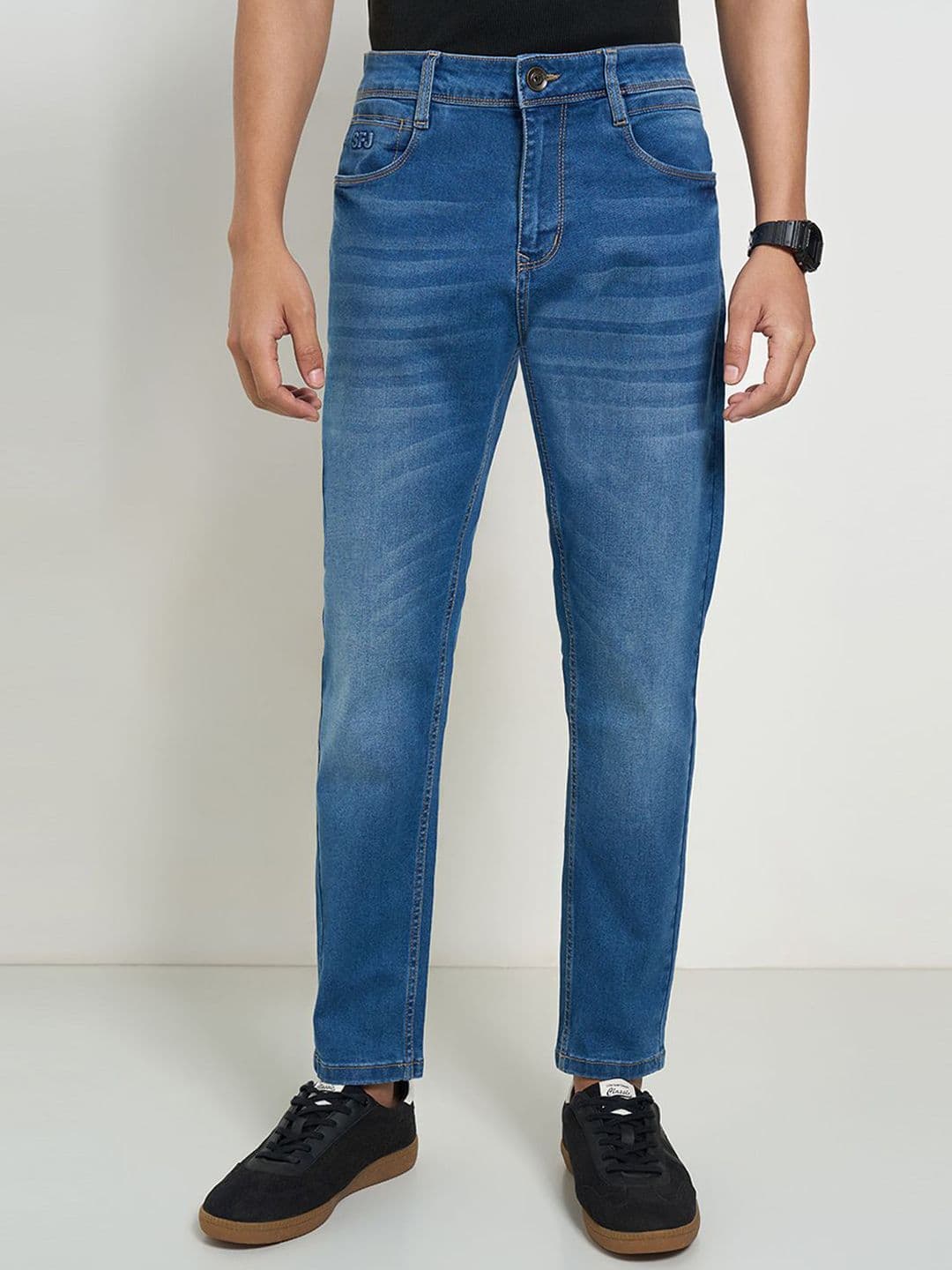 SF JEANS by Pantaloons Men Solid Slim Fit Mid-Rise Light Fade Jeans - view 1