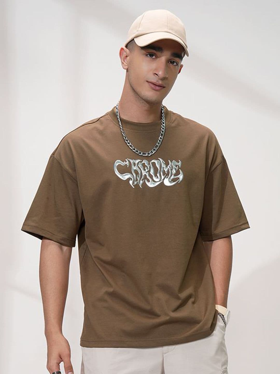 HIGHLANDER Men Printed Drop-Shoulder Sleeves Oversized T-shirt - view 1