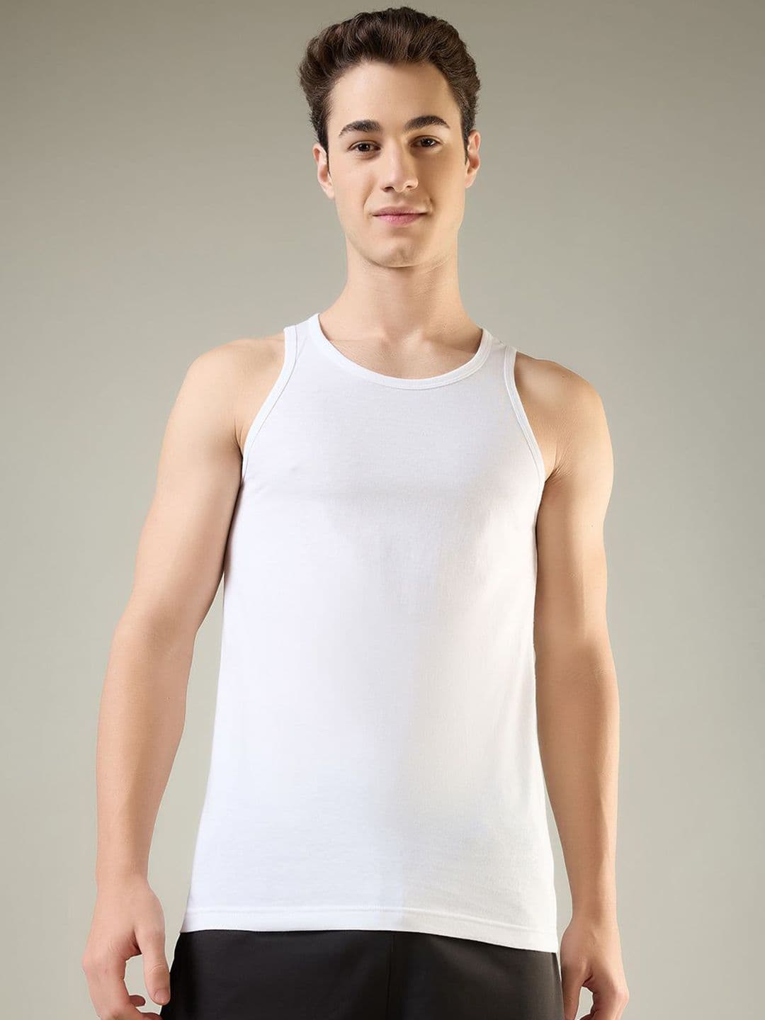 Park Avenue Pack Of 2 Combed Cotton Basic Vests PZVX00115-W087F080 - view 1