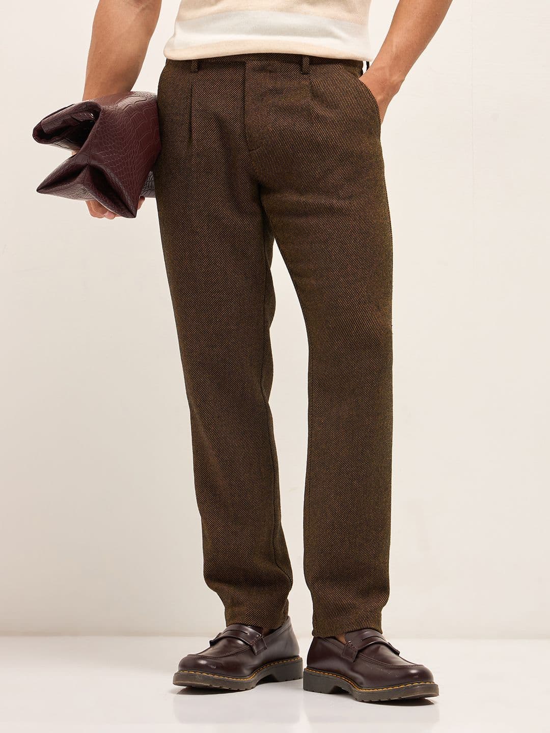 THE BEAR HOUSE Men Striped Regular Fit Formal Trouser - view 1