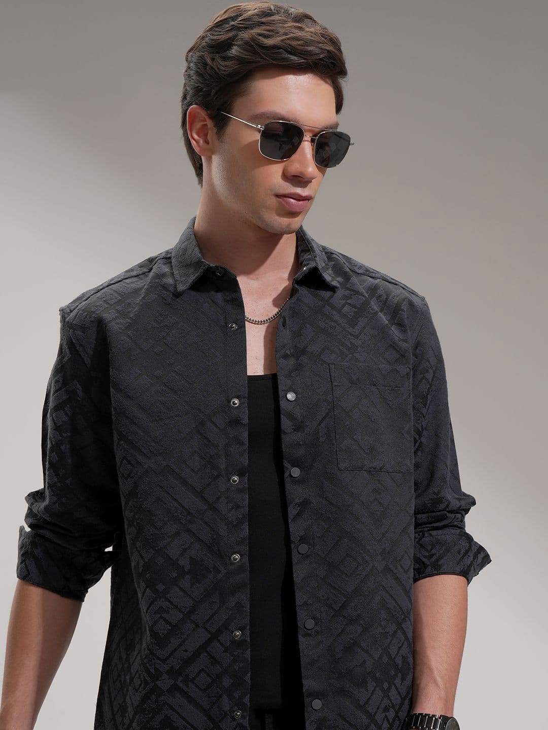 HIGHLANDER Men Comfort Opaque Casual Relaxed Fit Shirt - view 1