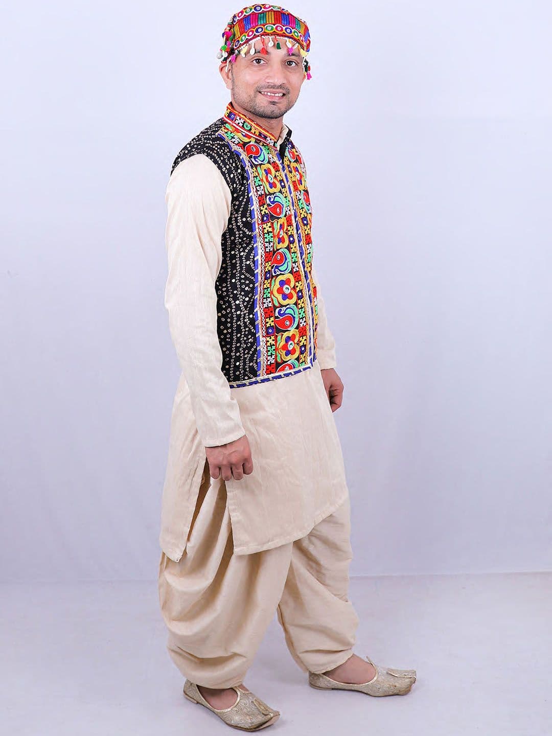 AGLARE Men Floral Open Front Jacket With Embroidered - view 1