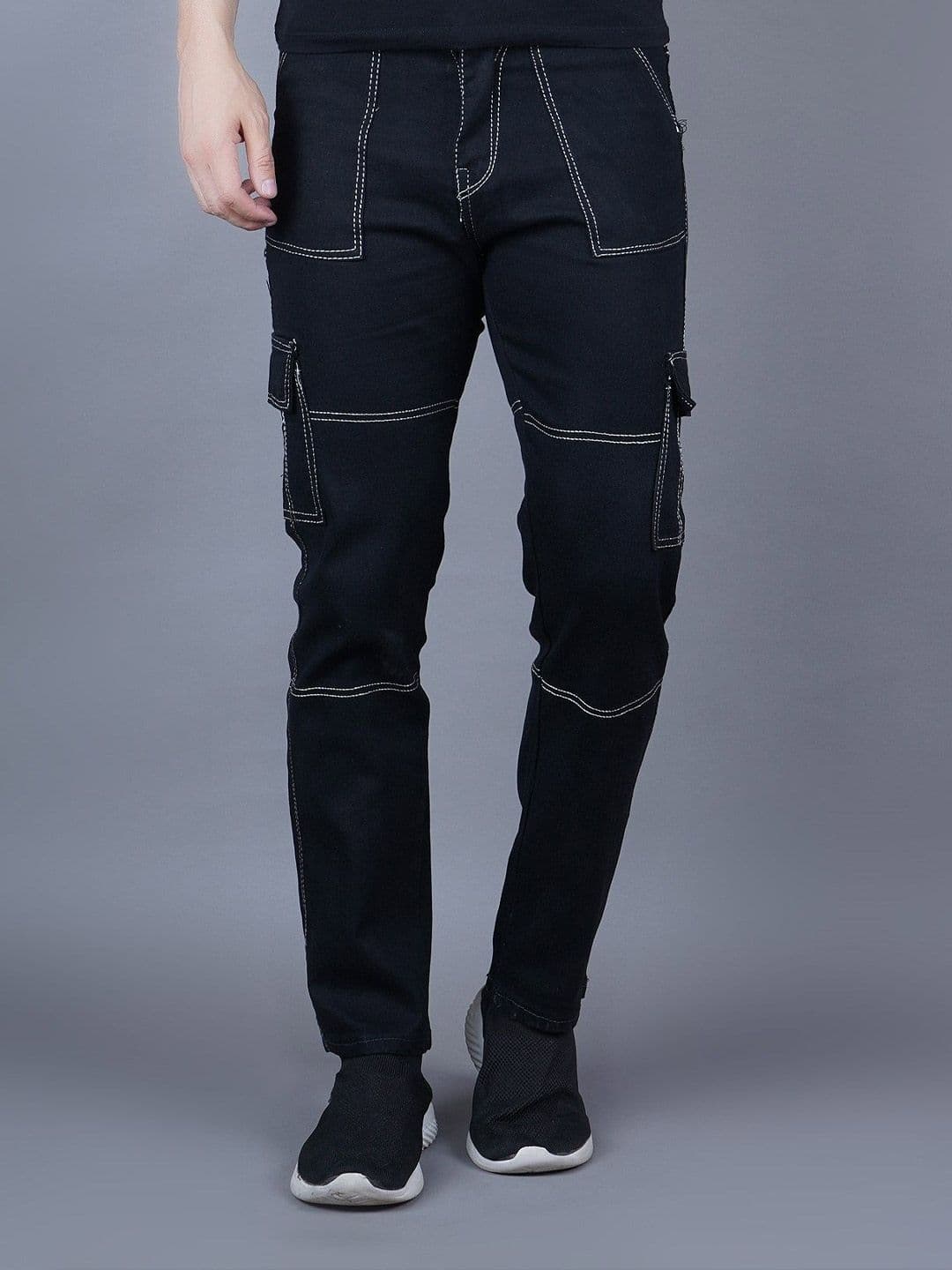 SZN Men Classic Slim Fit Mid-Rise Clean Look Non Stretchable Jeans - view 1