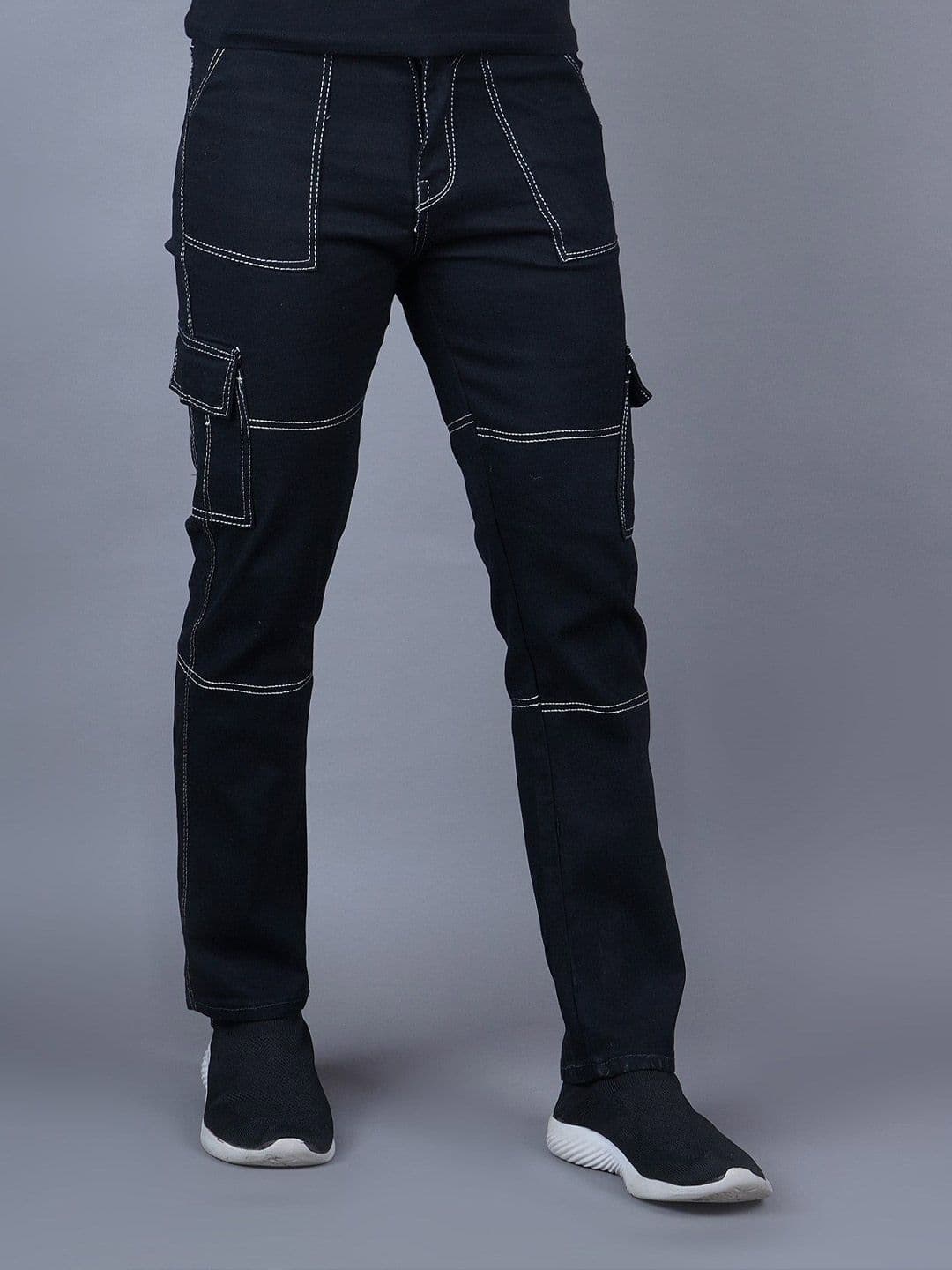 SZN Men Classic Straight Fit Mid-Rise Low Distress Jeans - view 1