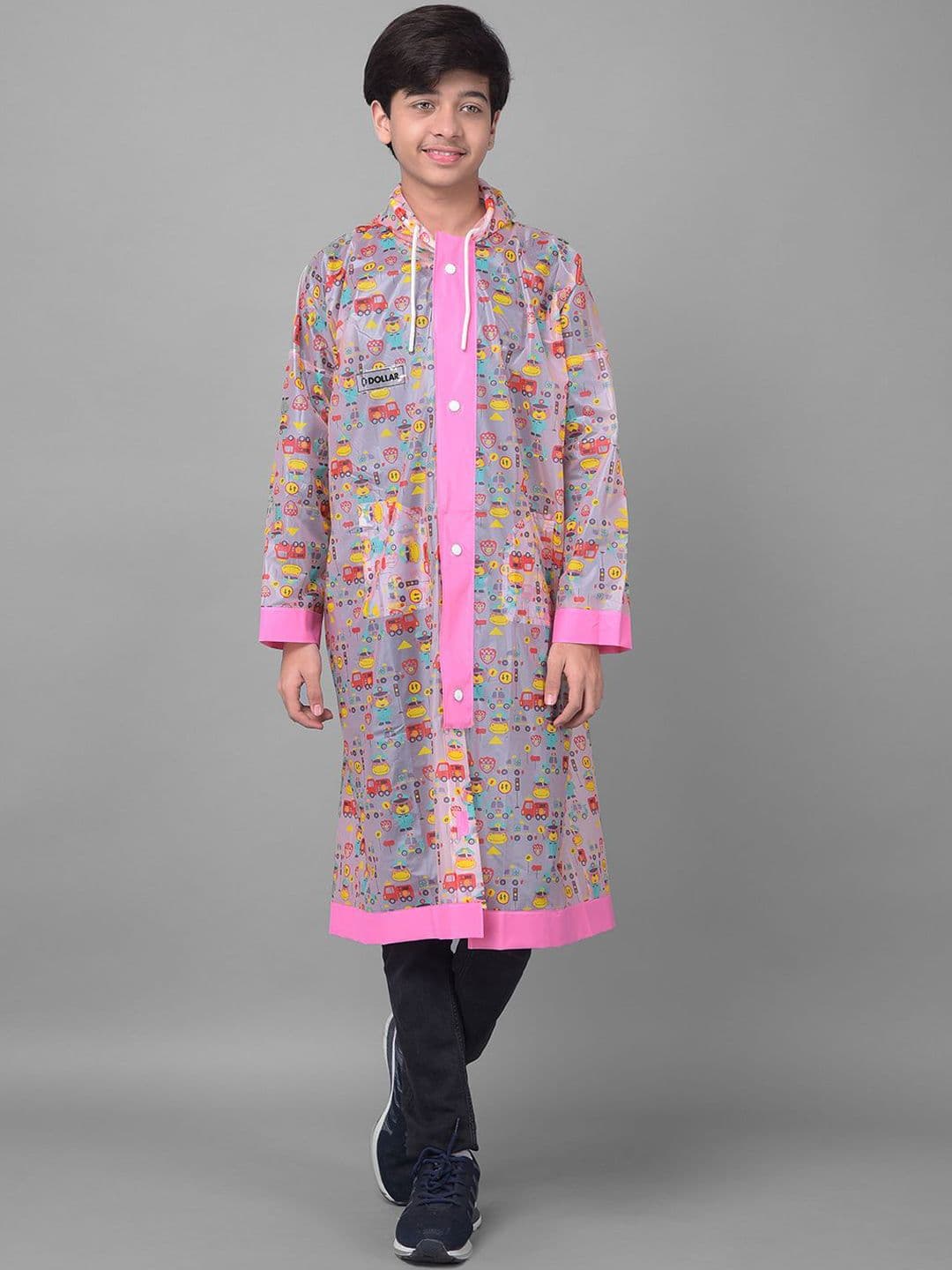 Dollar Boys Car Printed Long Rain Jacket - view 1
