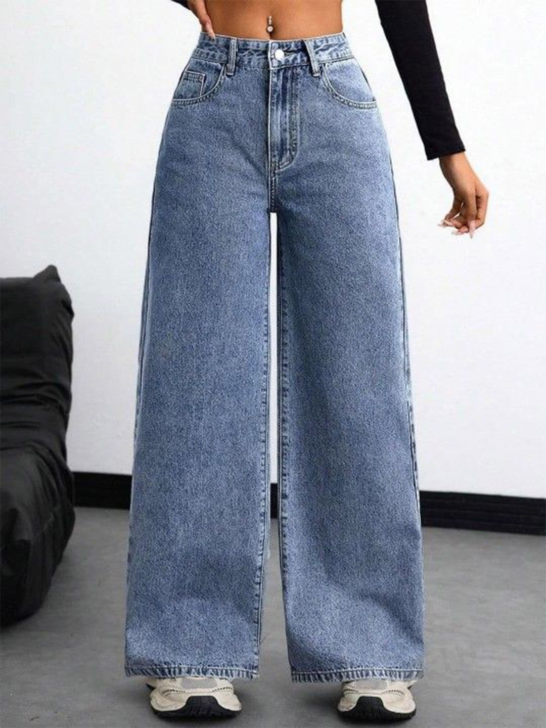 M MODDY Women Wide Leg High-Rise Stretchable Jeans - view 1