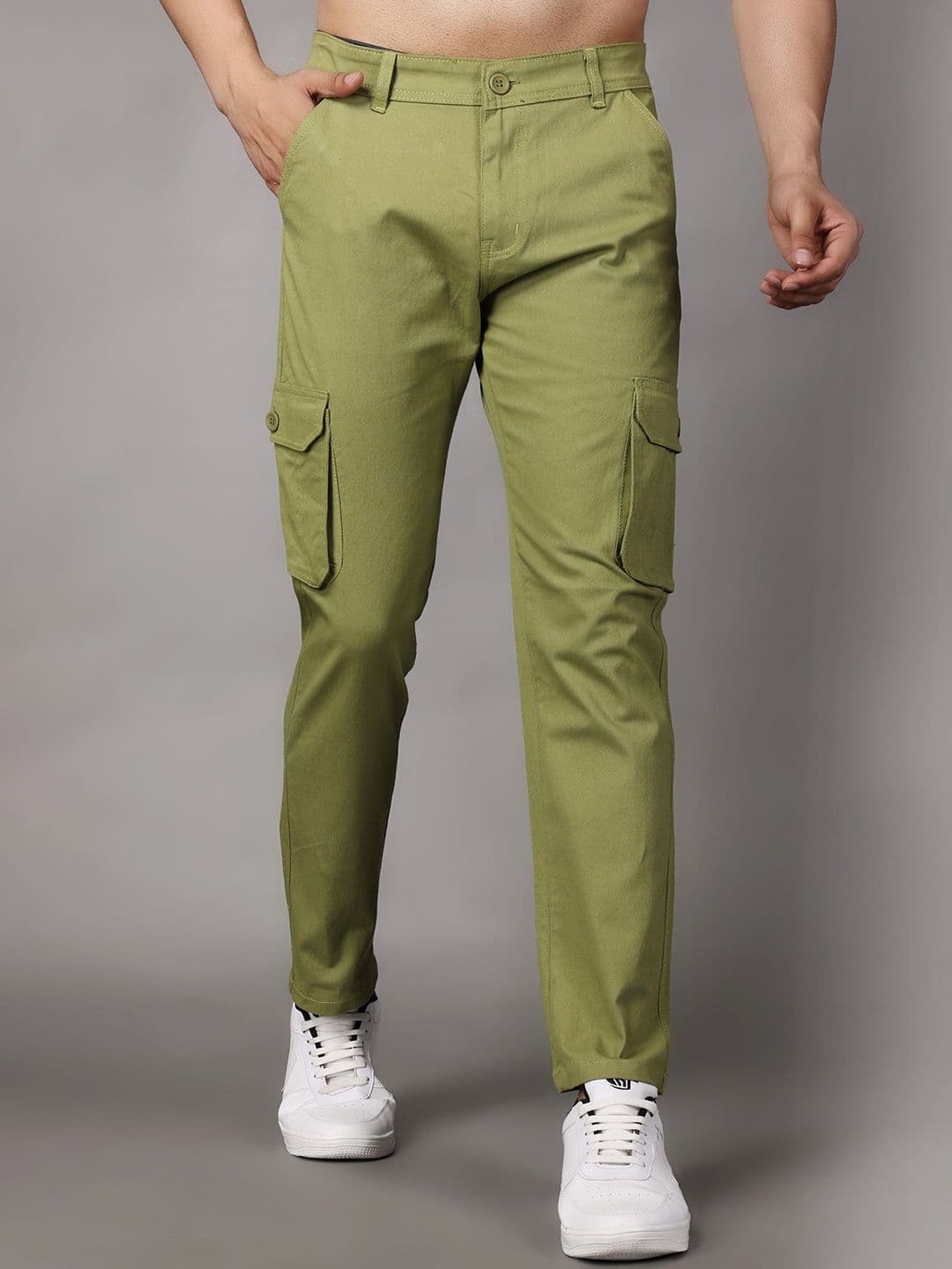 ZAYSH Men Slim Fit Mid-Rise Cargo Jeans - view 1