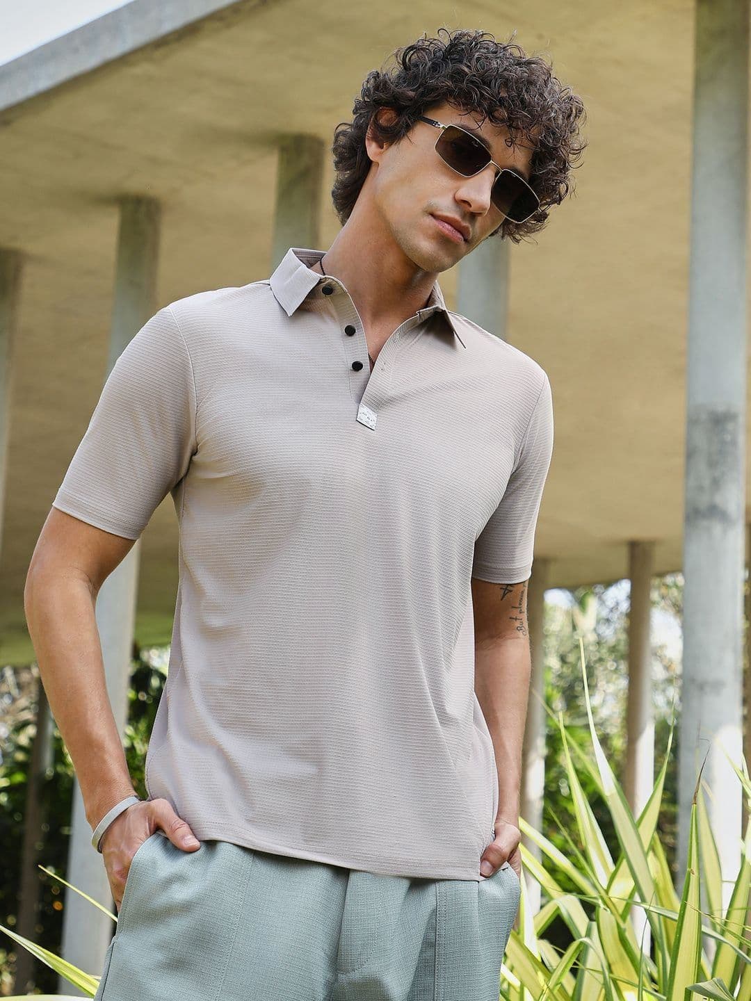 CAHOOT Men Polo Collar Pockets T-shirt - view 1