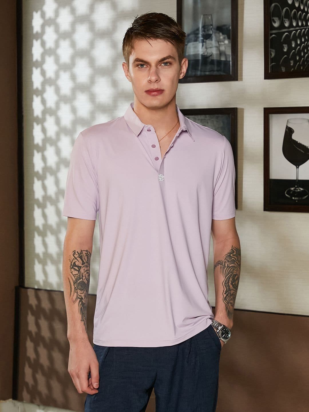 CAHOOT Men Polo Collar Pockets T-shirt - view 1