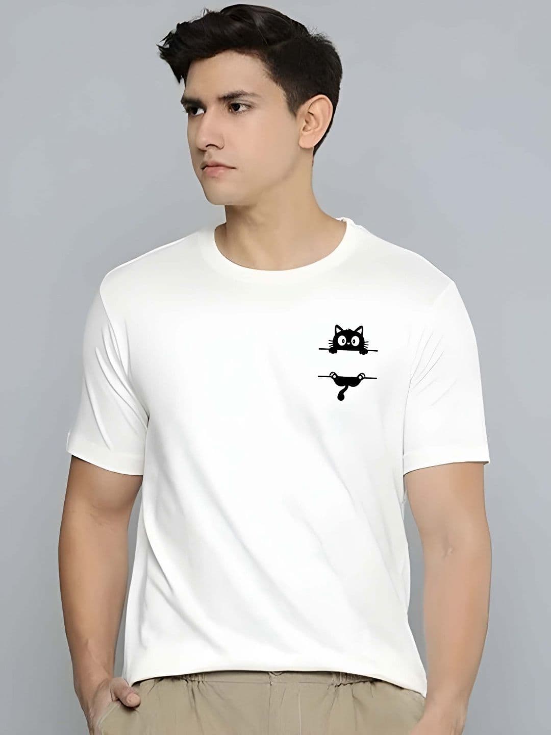 KAIDO Men Graphic Printed Round Neck Cotton T-shirt - view 1