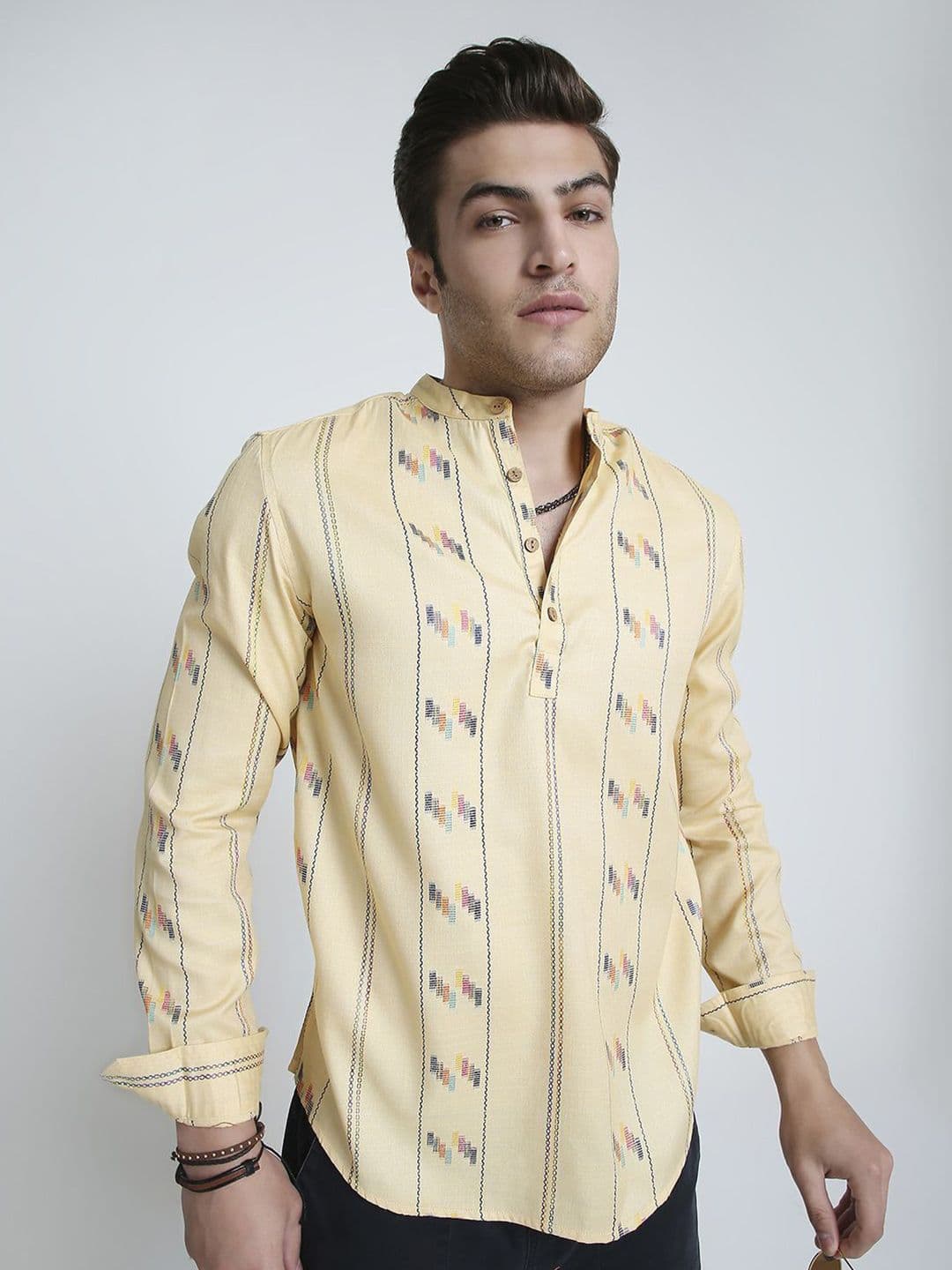 VASTRADO Embroidered Geometric Woven Design Straight Kurta - view 1