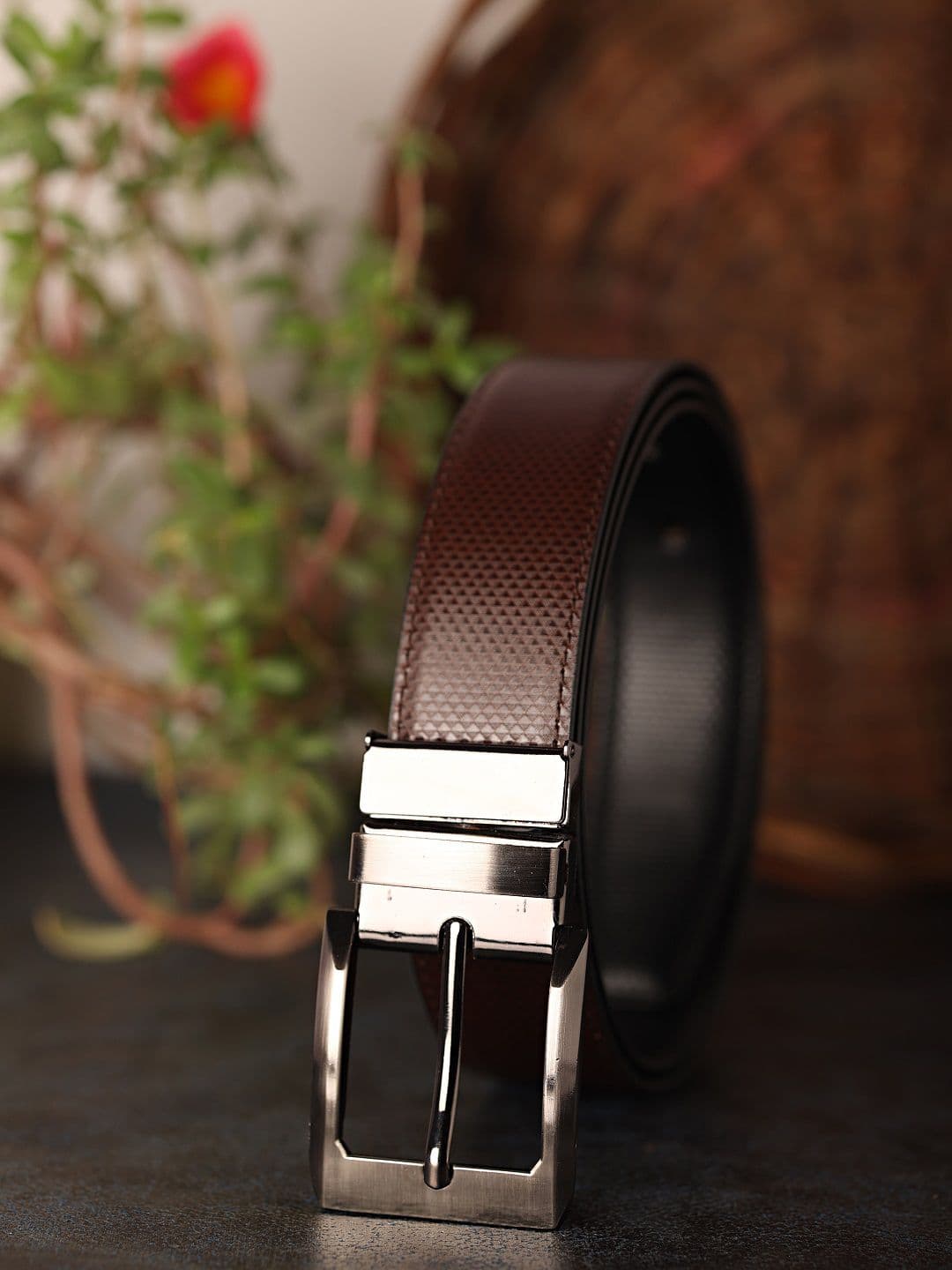 ZEVORA Men Reversible Textured Belt - view 1