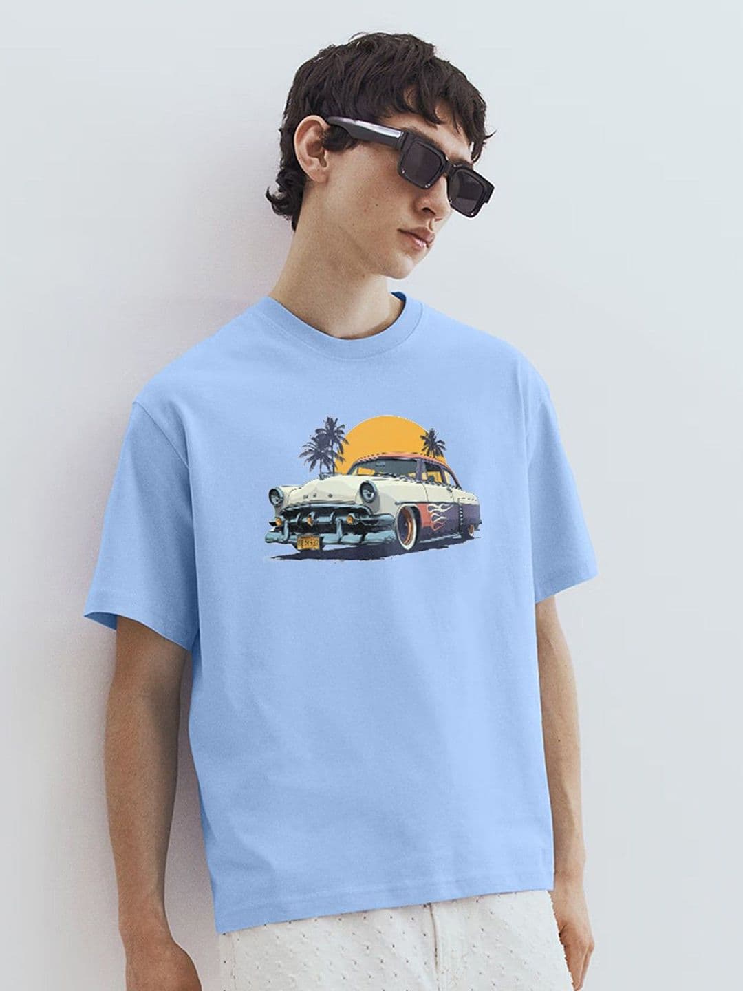 TOGS & TERRE Men Graphic Printed Round Neck Cotton Oversized T-shirt - view 1