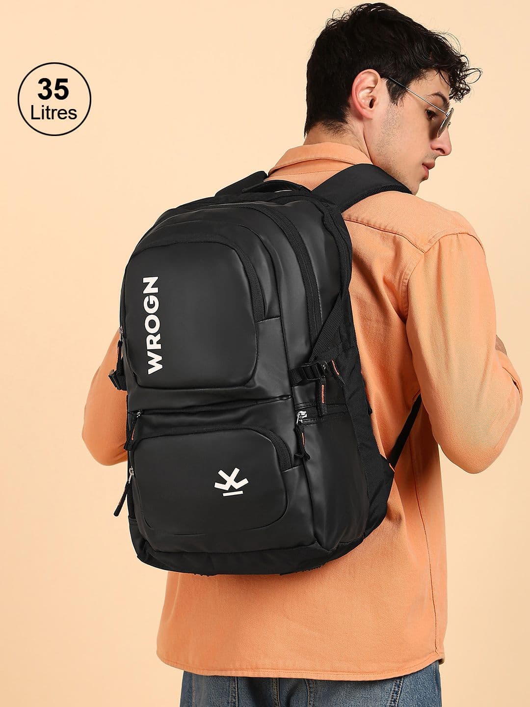 WROGN X fwd Brand Logo Backpack with Reflective Strip 23L 35 L - view 1