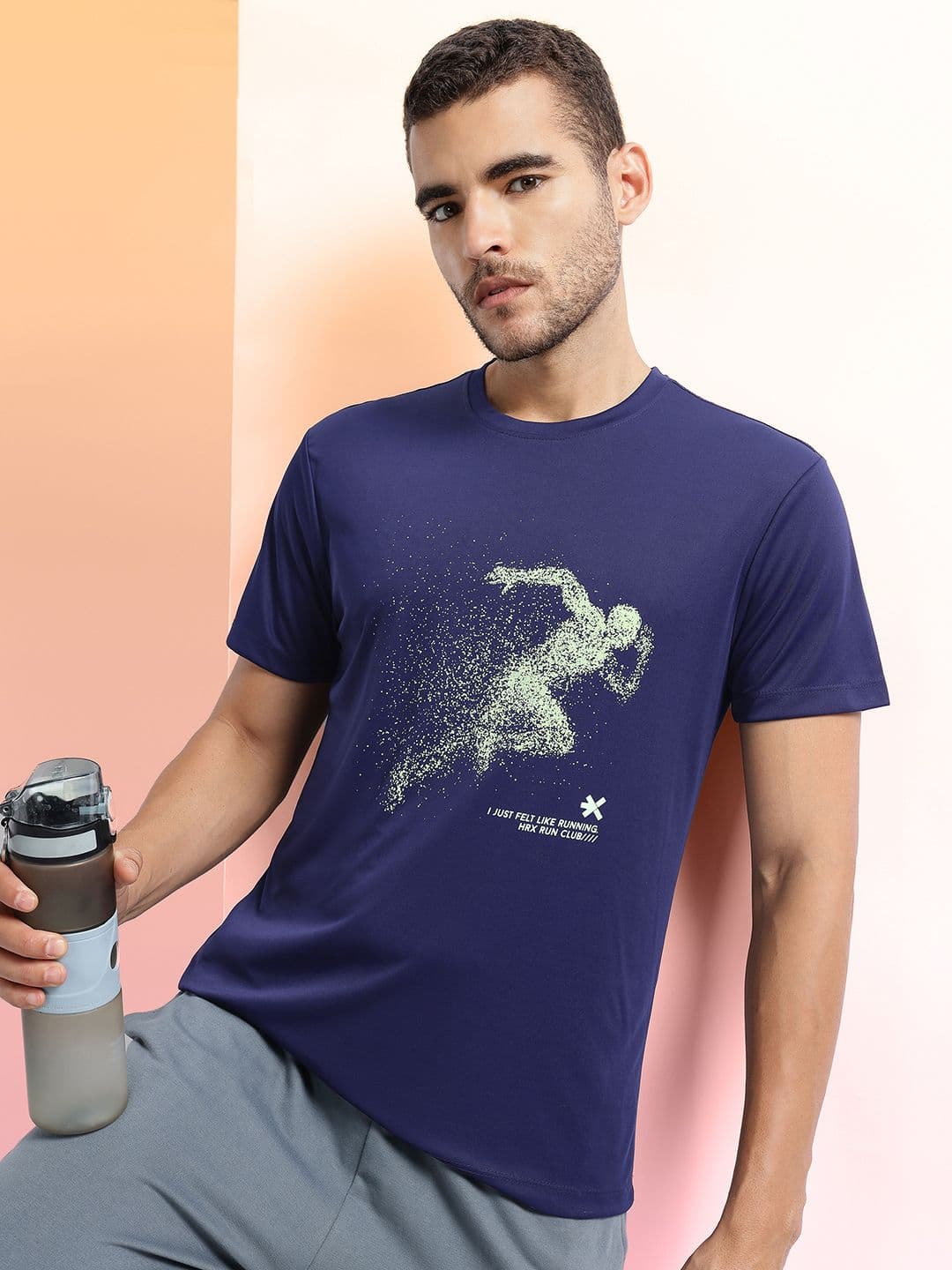 HRX by Hrithik Roshan Graphic Printed Round Neck Running T-shirt - view 1