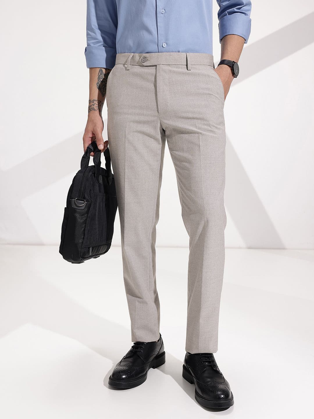 INVICTUS Men Slim Fit Formal Trousers - view 1