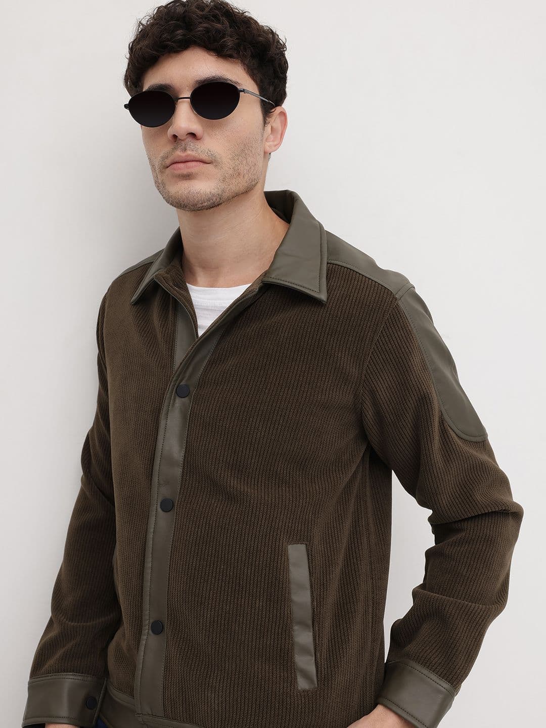 The Roadster Life Co. Contrast Panel Corduroy Finish Tailored Jacket - view 1