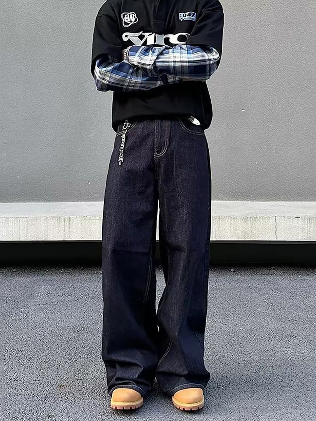 StyleCast Men Comfort Wide Leg Mid-Rise Cotton Stretchable Jean - view 1