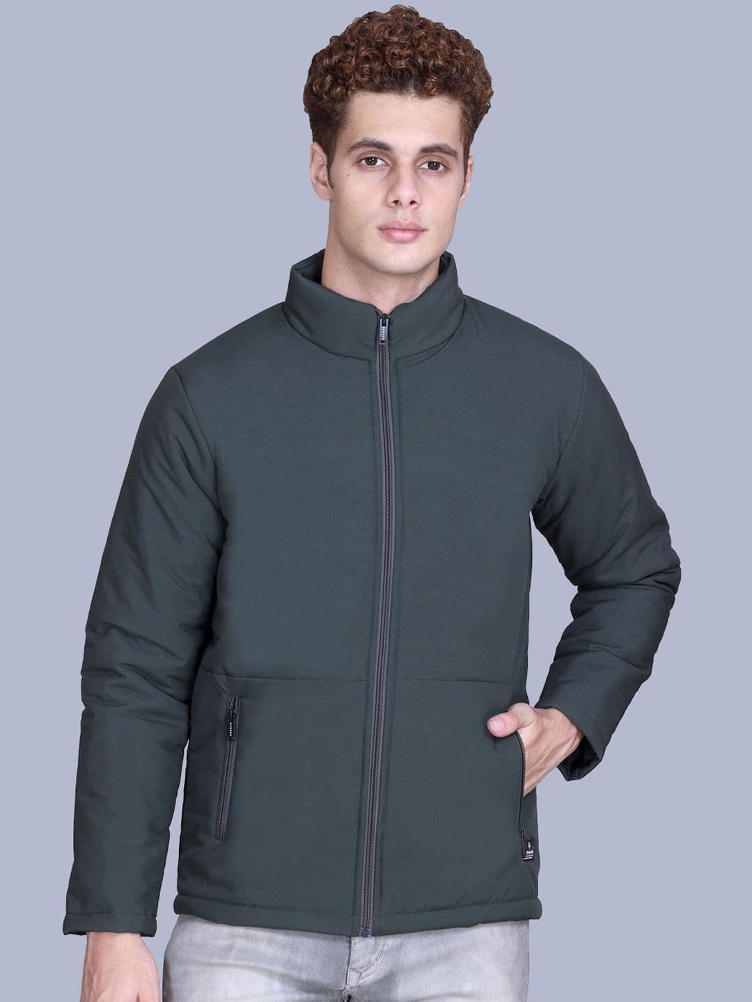 SANHOK Stand Collar Lightweight Puffer Jacket - view 1