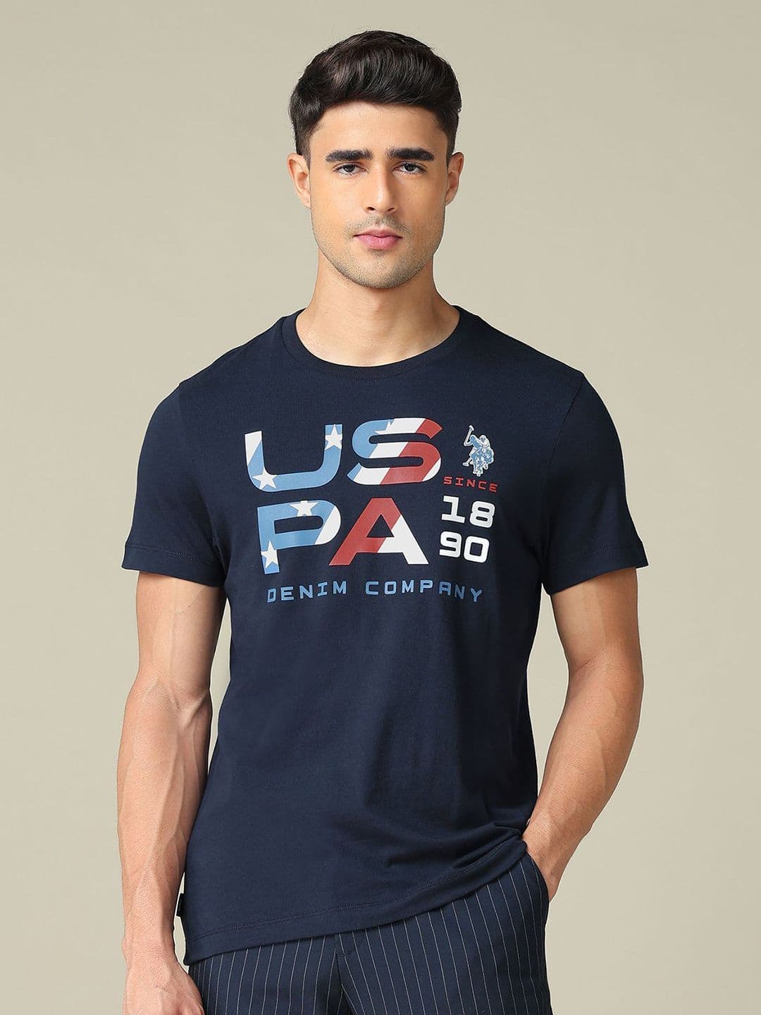 U.S. Polo Assn. Denim Co. Brand Logo Printed Cotton Muscle Fit T-shirt - view 1