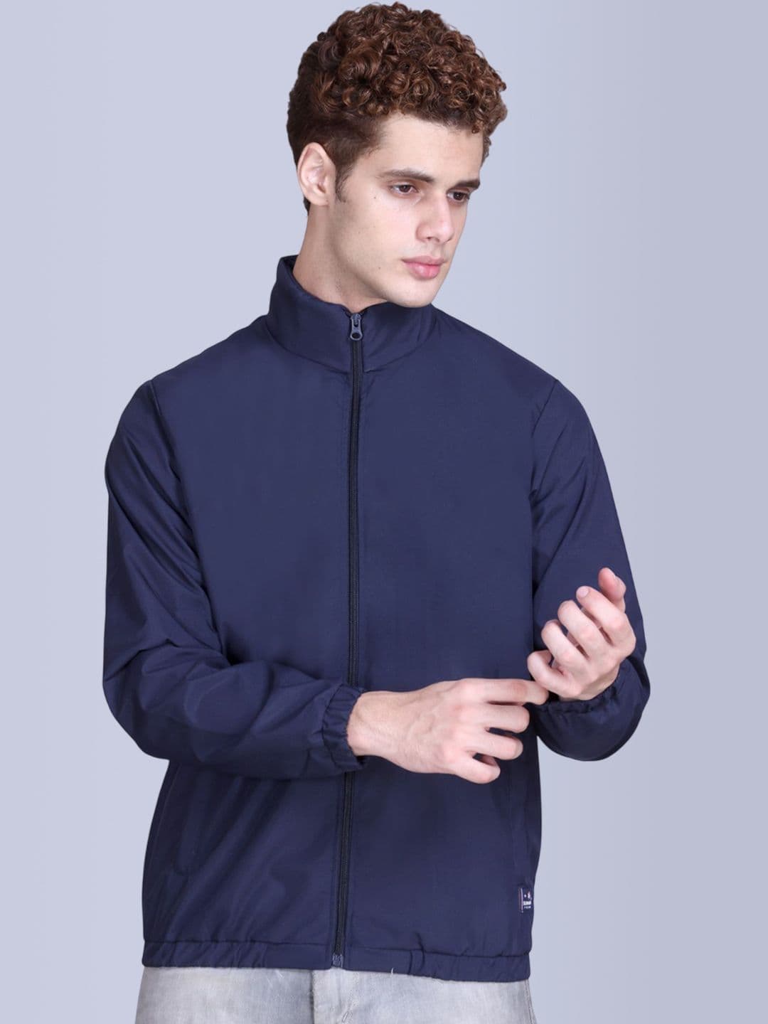 SANHOK Stand Collar Windcheater Tailored Jacket - view 1