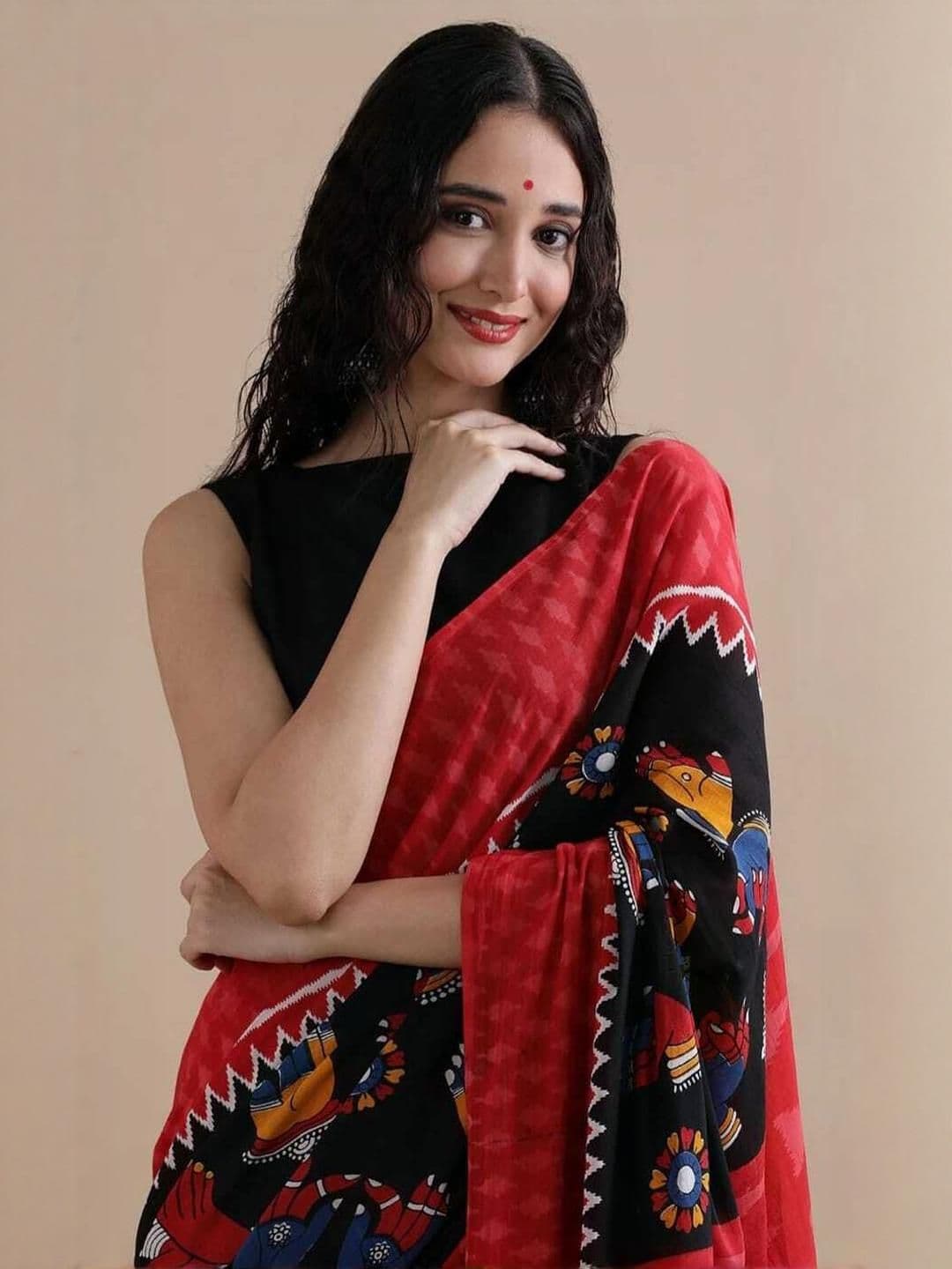 Lovwear Black Pure Cotton Sarees - view 1