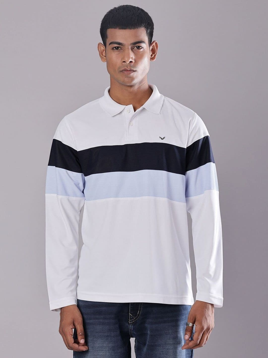 V-Mart Colourblocked Polo Collar T-shirt - view 1