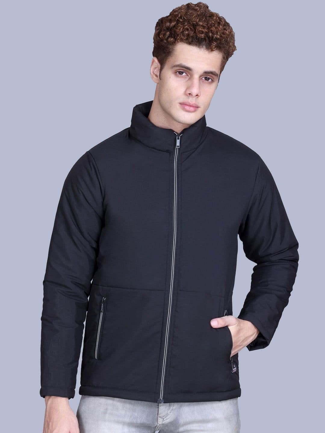 SANHOK Stand Collar Lightweight Puffer Jacket - view 1