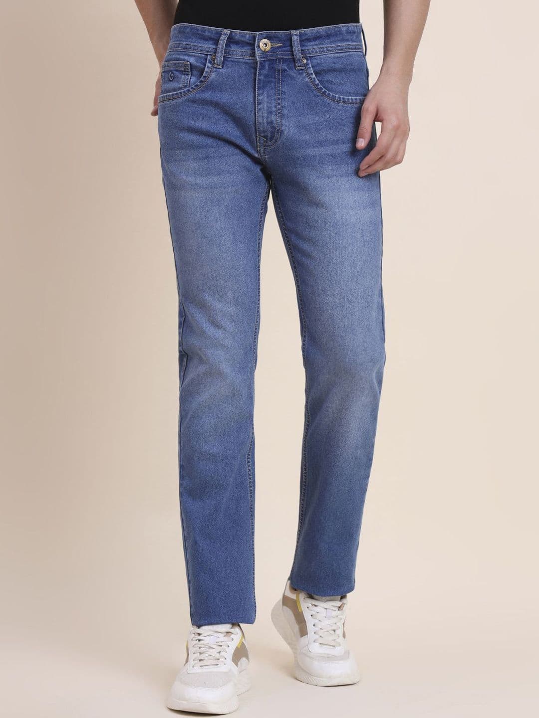Greenfibre Men Slim Fit Mid-Rise Heavy Fade Jeans - view 1