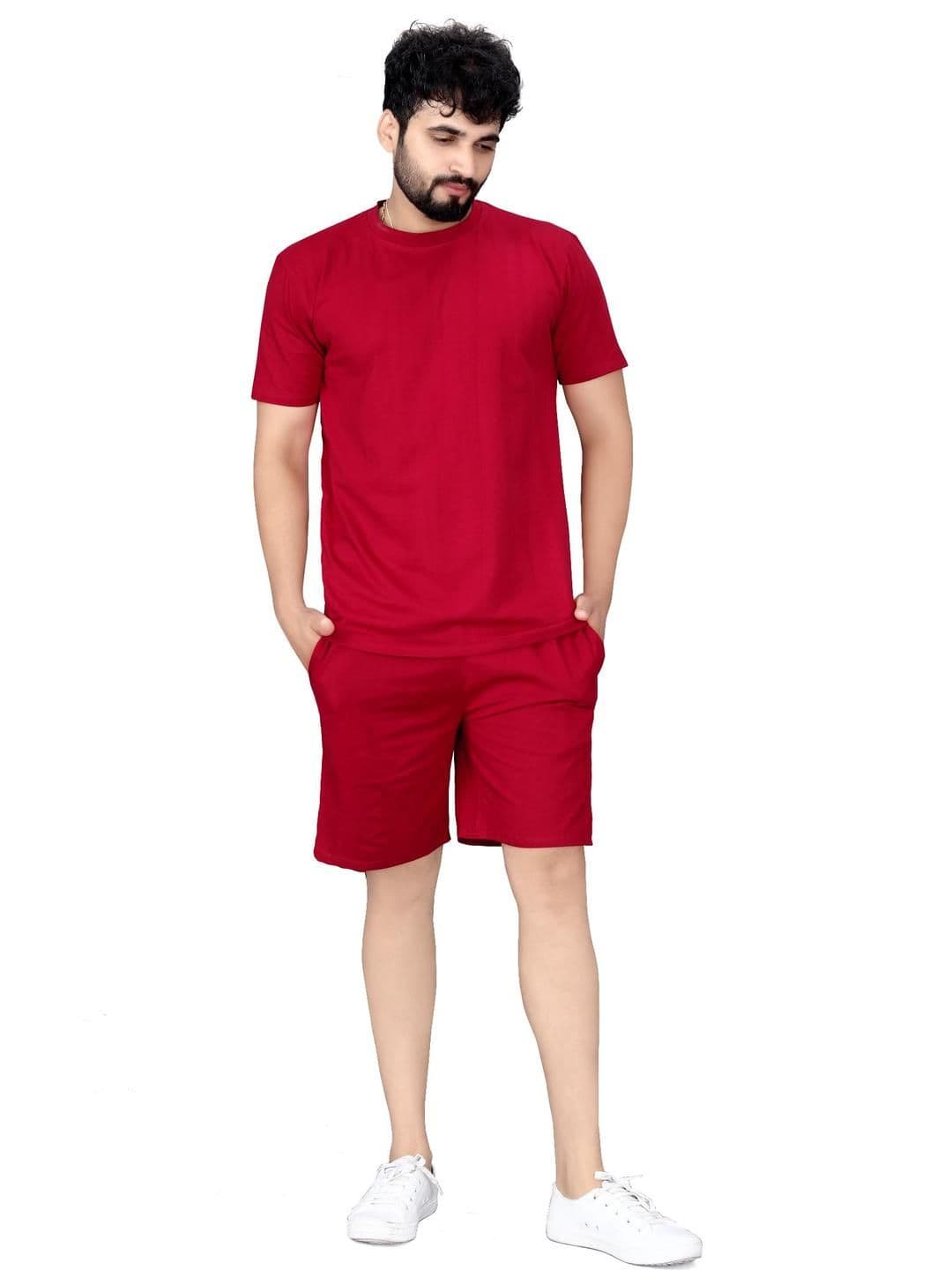 SATPURUSH Men Relaxed Fit T-Shirt & Shorts Night Suit - view 1