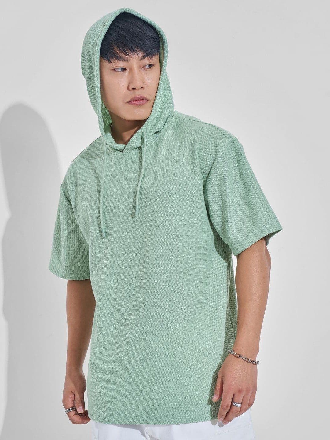 HIGHLANDER Hooded Drop-Shoulder Sleeves Oversized T-shirt - view 1