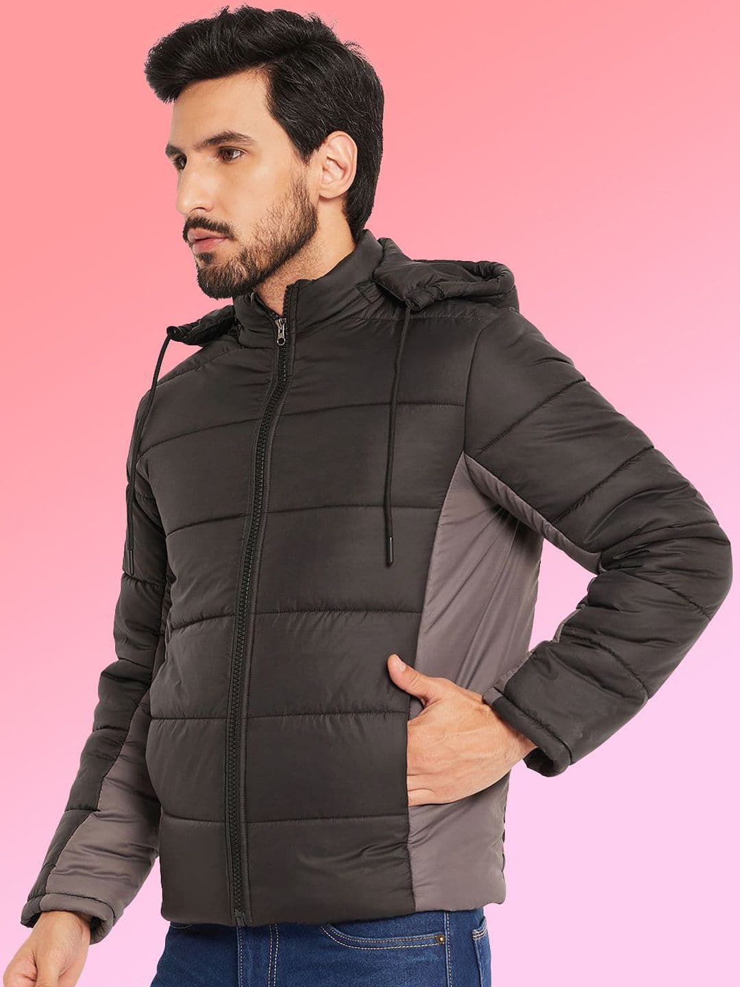 VERO AMORE Men Colourblocked Lightweight Puffer Jacket - view 1