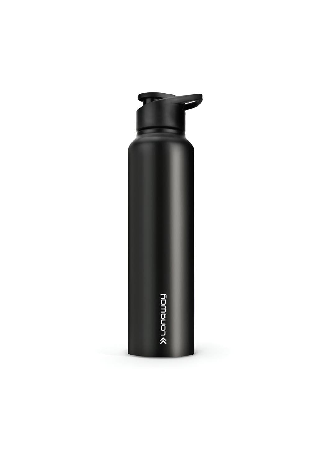 Longway Black & White Brand Logo Printed Stainless Steel Water Bottle-1 L - view 1