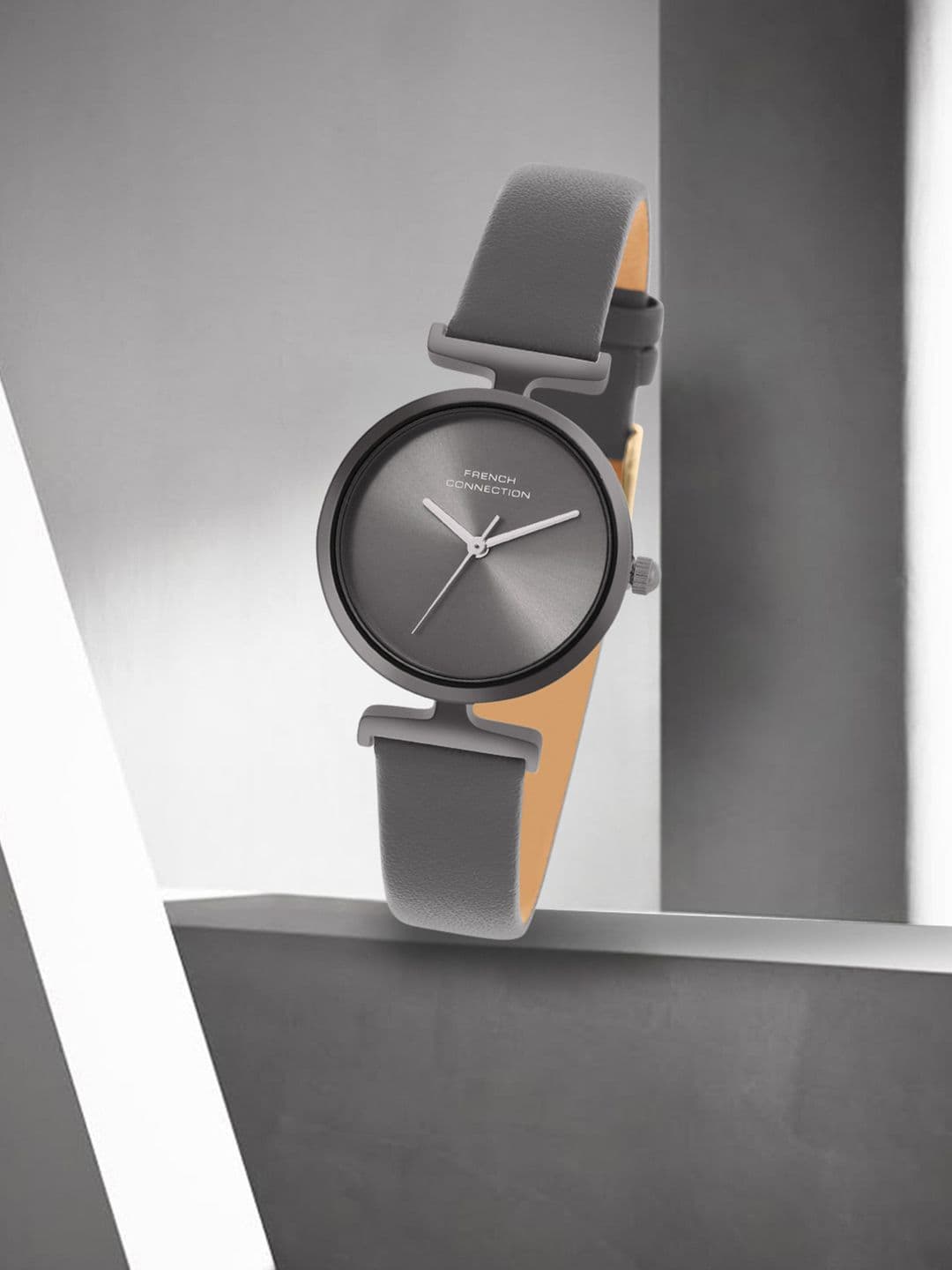 French Connection Solaryn Women Sunray Round Dial Leather Straps Analogue Watch FCU7GNL - view 1