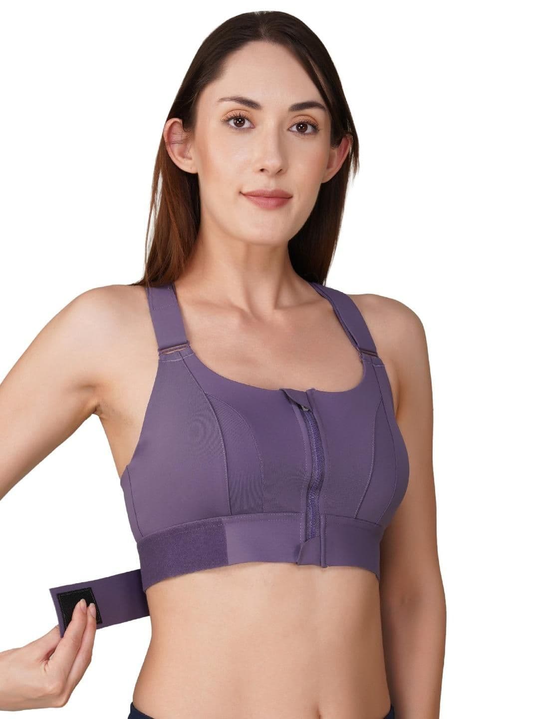 PIFTIF Women Adjustable Valcro Straps Back Hock High Impact Sports Bra for Gym - view 1