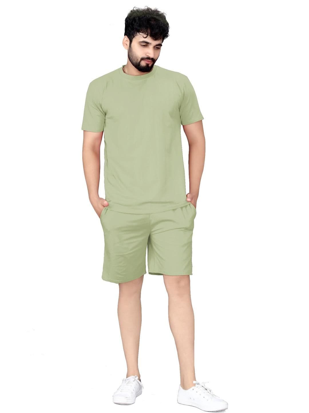 SATPURUSH Men Cotton Relaxed Fit T-Shirt & Shorts Night suit - view 1