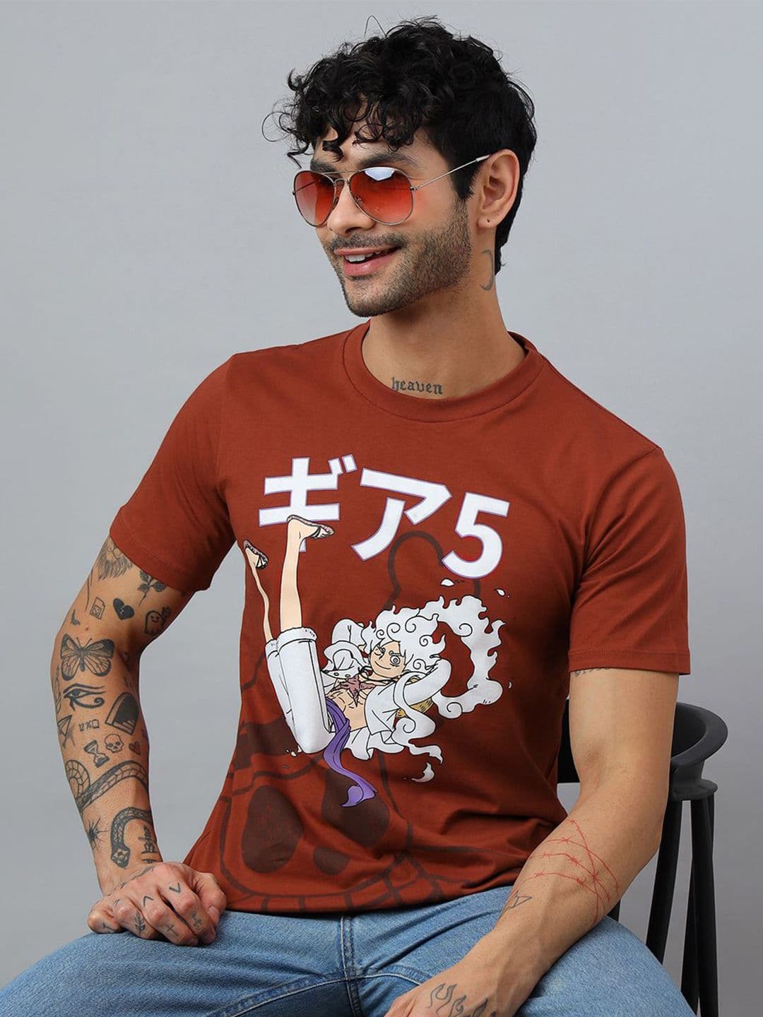 Free Authority Men One piece Graphic Printed Round Neck Pure Cotton T-shirt - view 1