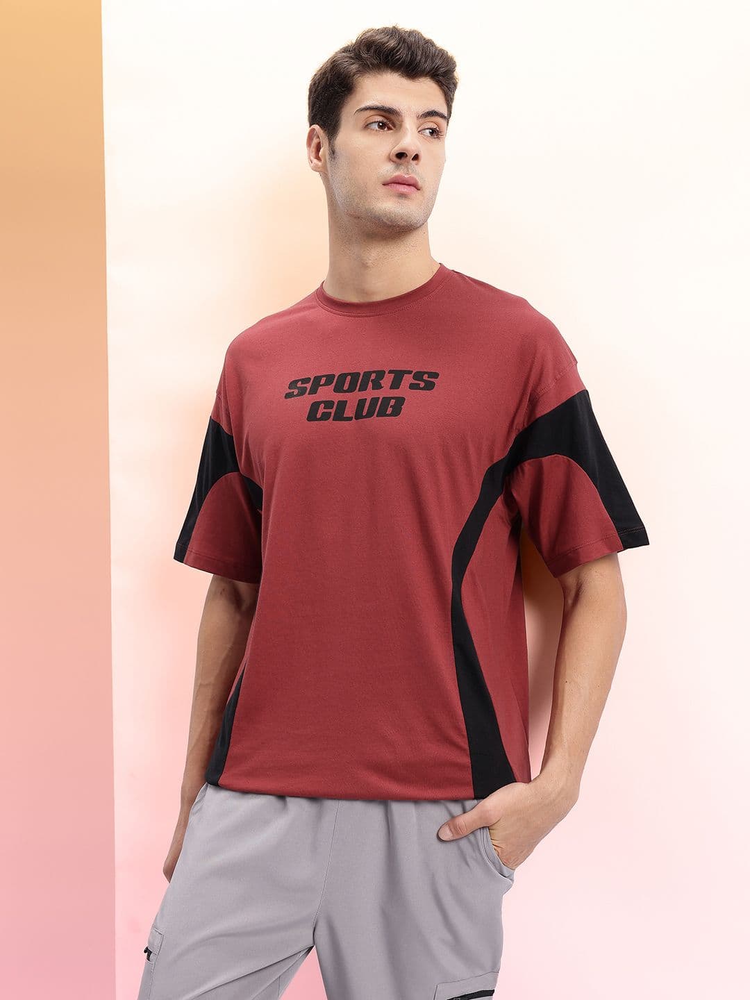HRX by Hrithik Roshan Typography Print Drop-Shoulder Sleeves Relaxed Fit Lifestyle T-shirt - view 1