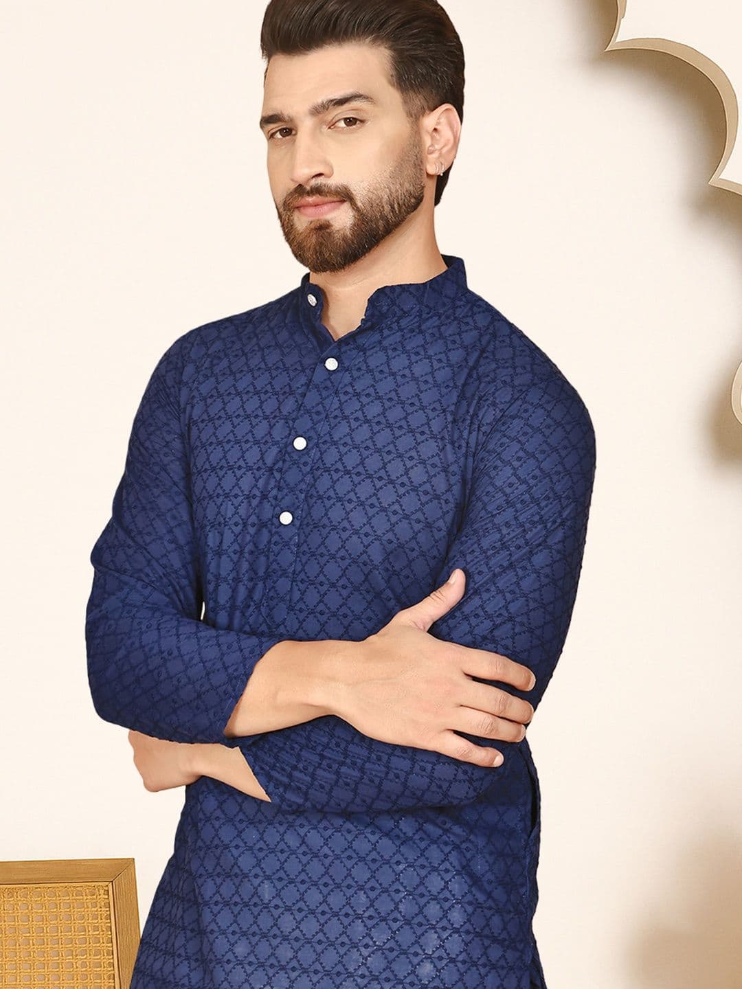 Anouk Men Cotton Straight Kurtas - view 1