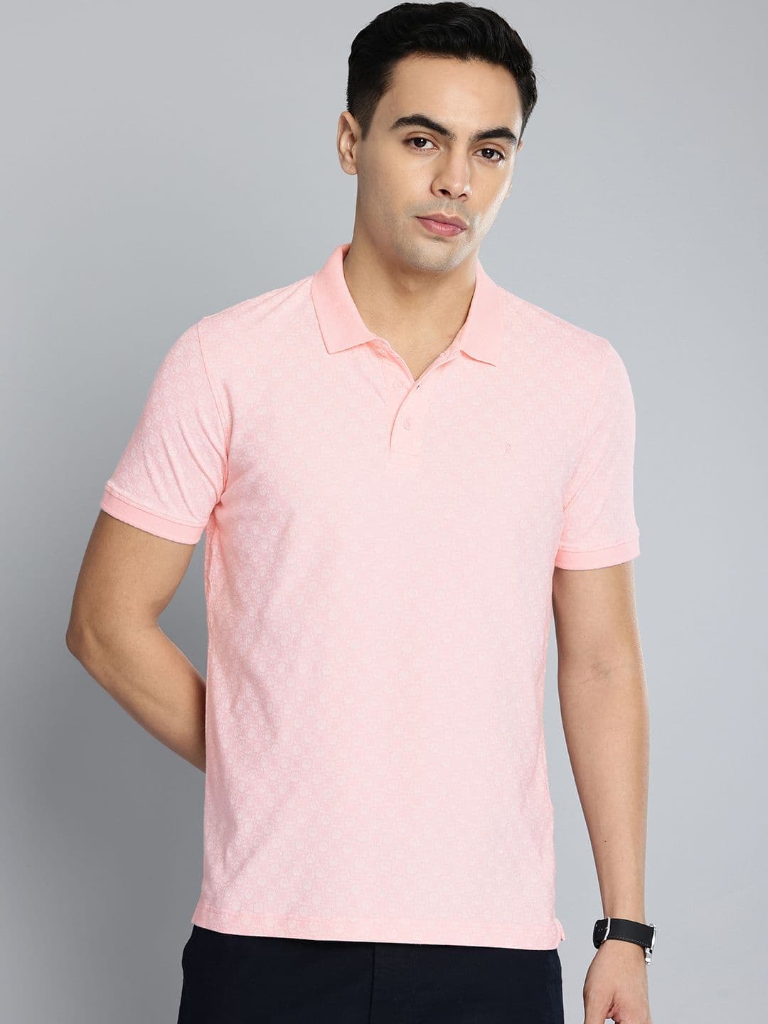 Indian Terrain Brand Logo Printed Polo Collar T-shirt - view 1