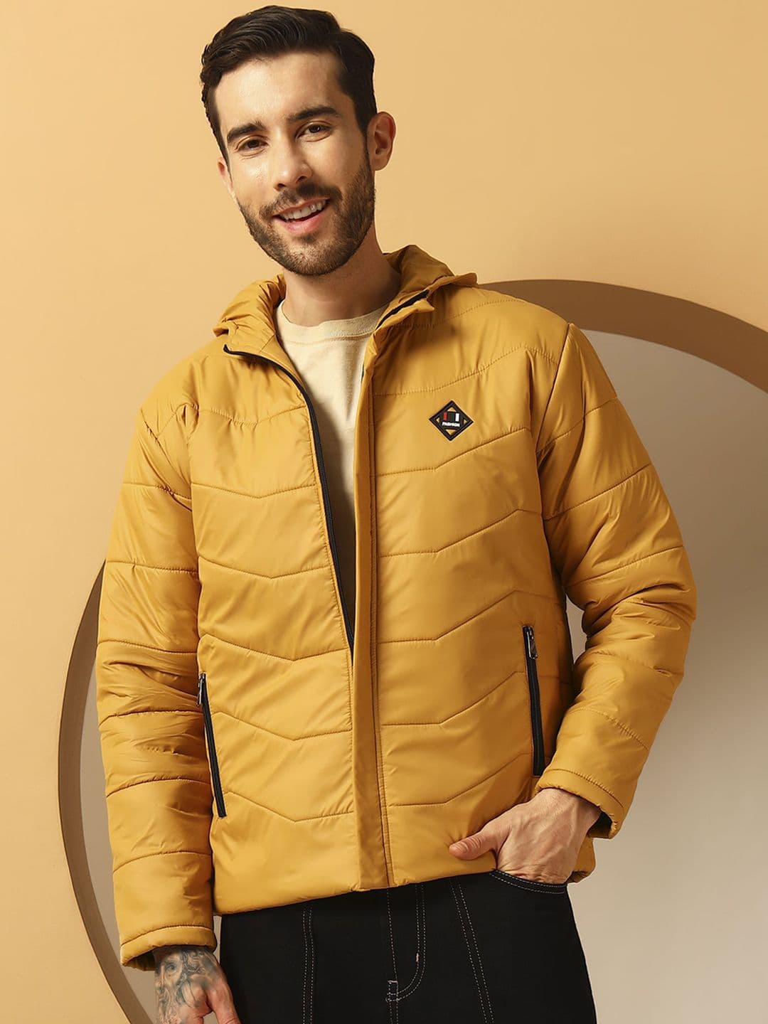 Metronaut Hooded Long Sleeves Longline Padded Jacket - view 1